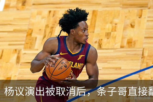 杨议演出被取消后，条子哥直接翻脸开怼